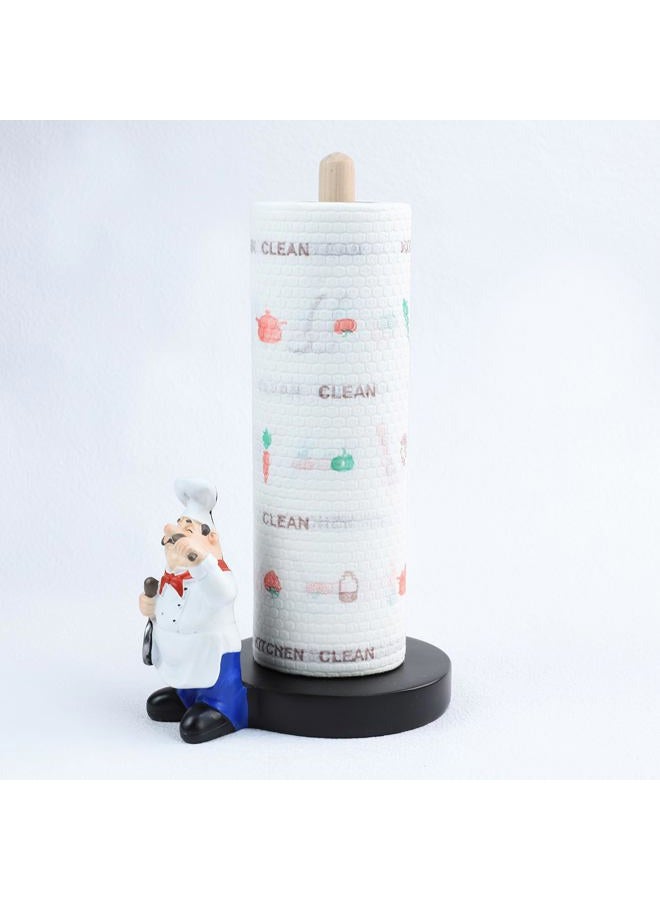 MASSJOY Chef Style Paper Towel Holder, Resin Crafts Display for Kitchen Cafe Western Restaurant Cake Shop Dessert Shop. - Image 3