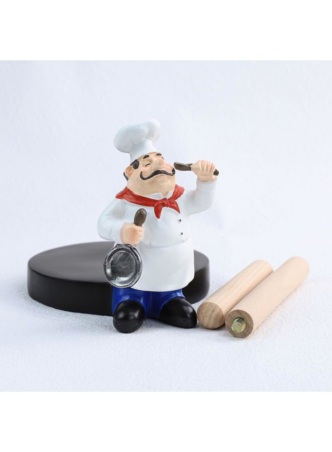 MASSJOY Chef Style Paper Towel Holder, Resin Crafts Display for Kitchen Cafe Western Restaurant Cake Shop Dessert Shop. - Image 2