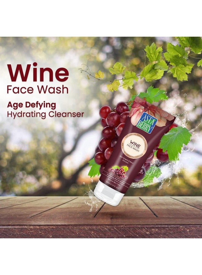 Astaberry Wine Face Wash for delay aging- Improves Skin Moisturisation & Elasticity Reduces Fine Lines | Replenishes Depleted Moisture- (Pack of 3 (60ml X 3) - Image 3