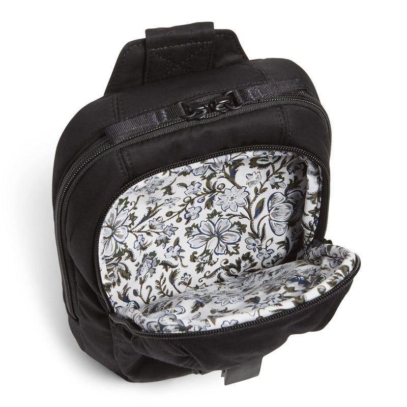 Vera Bradley Women's Cotton Utility Sling Backpack, Black - Recycled Cotton, One Size - Image 2