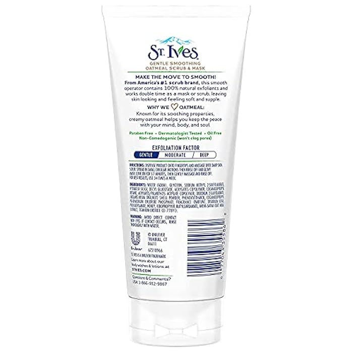 St. Ives Nourishing and Smoothing Face Scrub and Mask with Oats, 6 ounces - Image 3