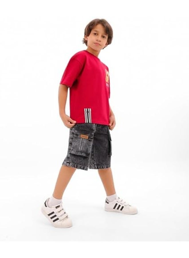 CHOiCE Boys' denim set – two-piece set with a practical design – suitable for outings and everyday use (code 7004) - Image 2