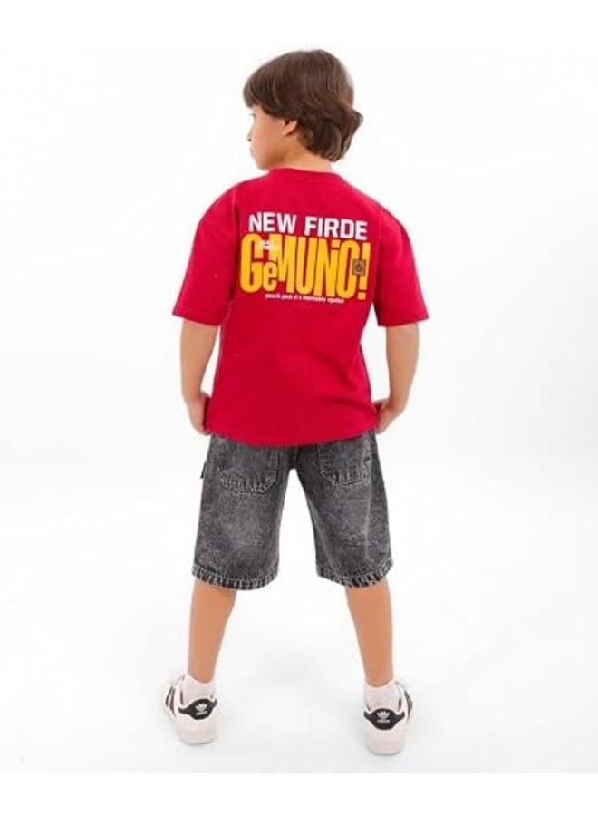 CHOiCE Boys' denim set – two-piece set with a practical design – suitable for outings and everyday use (code 7004) - Image 4