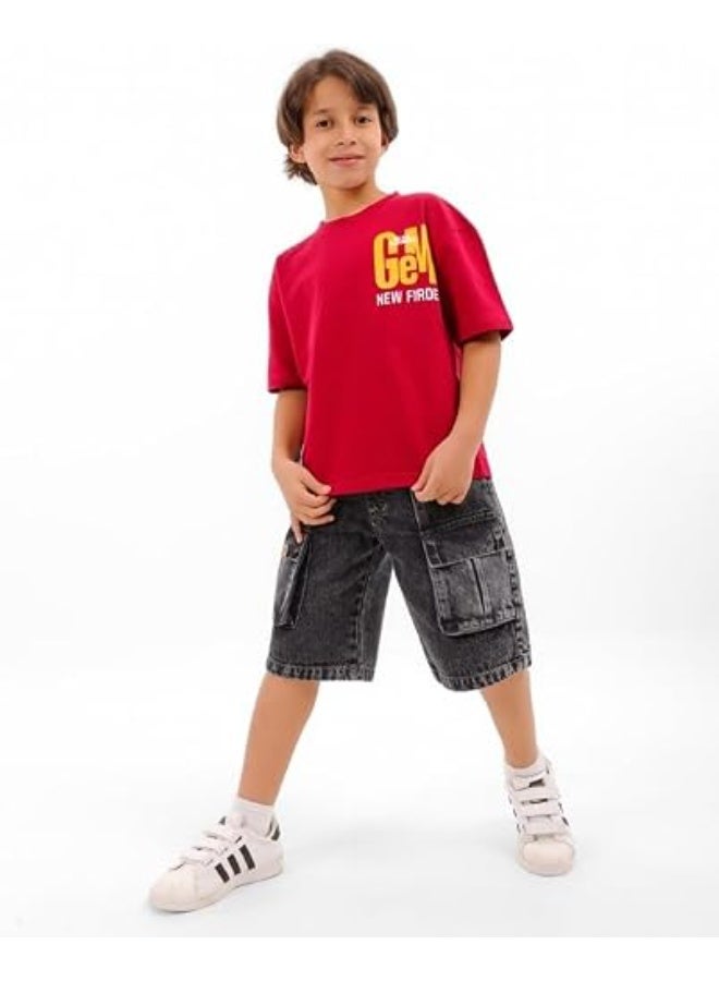CHOiCE Boys' denim set – two-piece set with a practical design – suitable for outings and everyday use (code 7004) - Image 3