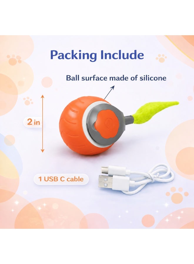 Homify Automatic Cat Ball Toy, Smart Rolling Ball Cat Toy 2.0, USB Rechargeable Interactive Cat Speedy Ball, Electric Intelligent Rolling Teasing Cat Toys Ball for Indoor Cats Dogs - Image 5