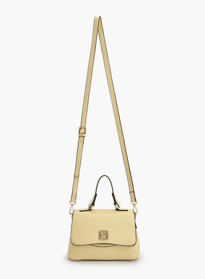 Paprika Solid Satchel Bag With Detachable Strap