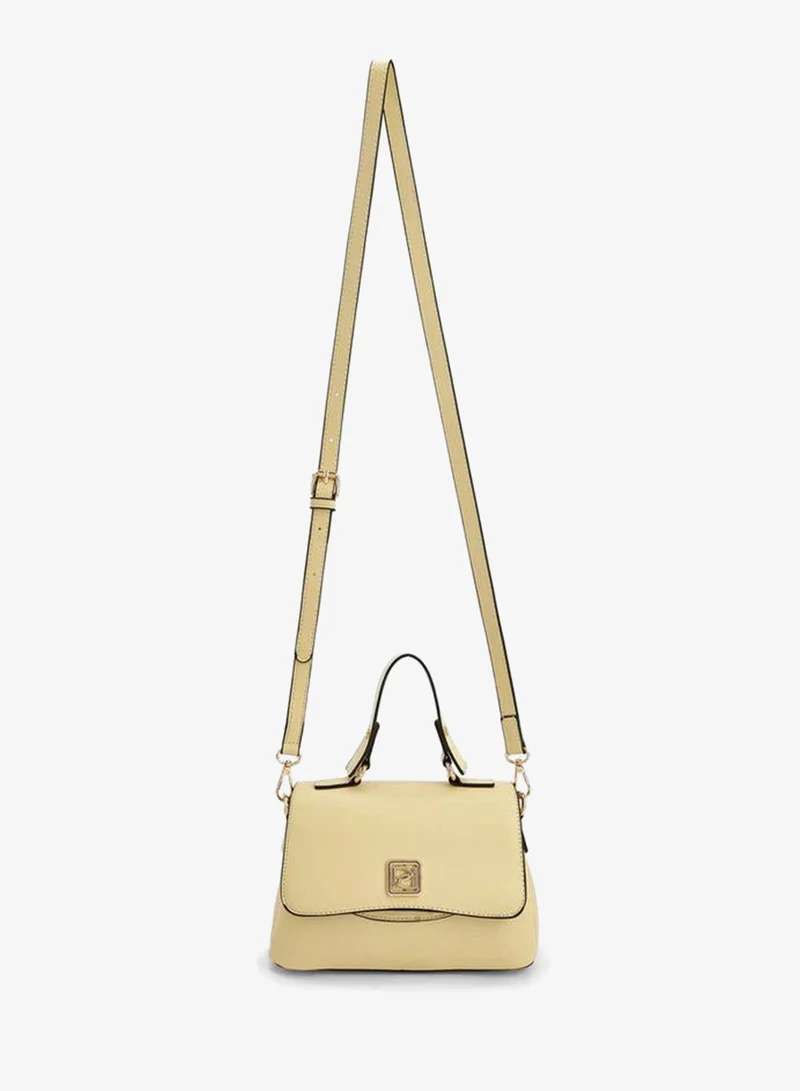 Paprika Solid Satchel Bag With Detachable Strap