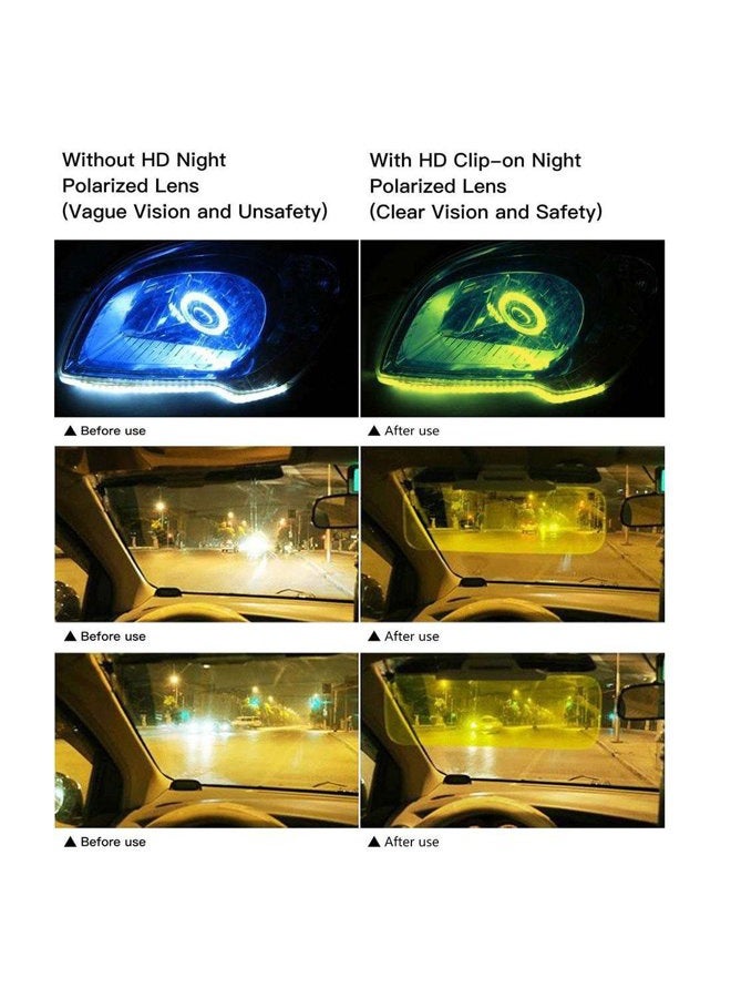 CAXMAN JESSIEDANTON HD Night Vision Polarized Clip-on Flip Up Metal Clip Rimless Sunglasses, Lightweight, XL Size, Yellow Lens - Image 5