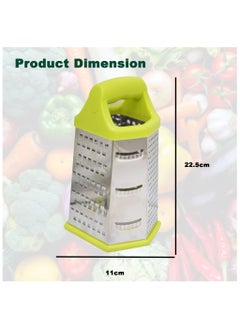 Sweet Home Sweet Home Six-Sided Grater Potato Grater 6-in-1 Stainless Steel Vegetable Grater Perfect Grater for Vegetables, Ginger, Parmesan Cheese - Dishwasher Safe Versatile Cheese Grater with Handle  - Image 3