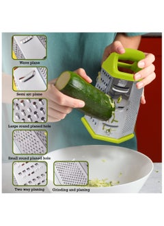 Sweet Home Sweet Home Six-Sided Grater Potato Grater 6-in-1 Stainless Steel Vegetable Grater Perfect Grater for Vegetables, Ginger, Parmesan Cheese - Dishwasher Safe Versatile Cheese Grater with Handle  - Image 5