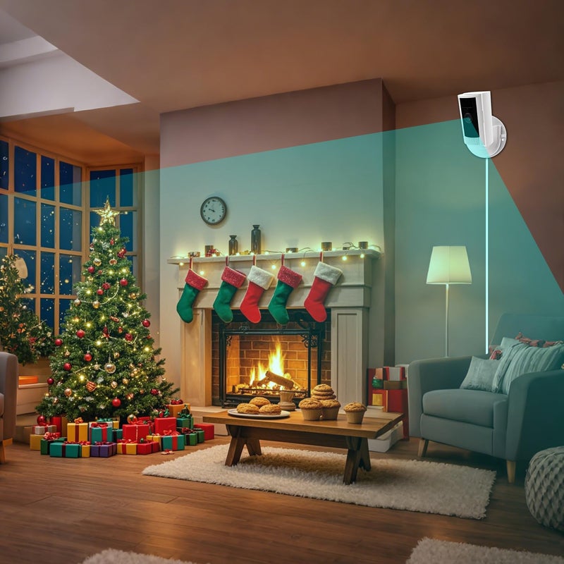 iTODOS 2 Pack Ring Indoor Cam Adhesive Wall Mount Bracket,Strong VHB Stick On,No Drilling Camera Mount for Ring,Two Ways Installation with Tape and Screws - Image 3