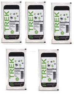 TREK Insect and mosquito repellent wet wipes, wipes with natural ingredients, lemon grass and citronella oil for home, travel and camping, safe and healthy, 50 wipes  - Image 1