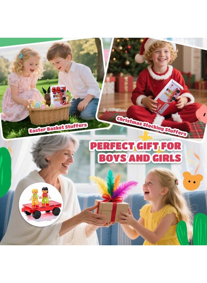 MAGBLOCK 1 Piece Car and 2 Pieces Figures Peoples Set Suitable for Magnetic Blocks Tiles, Expand and Enrich Your Magnet Tiles STEM Educational Toys - Image 5