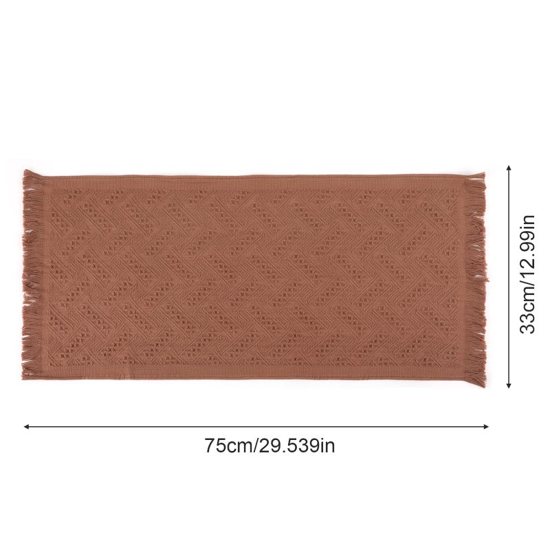 XLIUAX 2 Pcs Boho Bathroom Hand Towel, 13 x 30 Inch Turkish Cotton Decorative Face Towel Soft Hand Towels for Farmhouse Boho Bathroom Decor Kitchen Hotel Spa(Brown) - Image 4