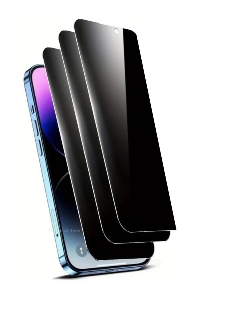 Digi Core مجموعة واقي شاشة للخصوصية مكونة من 3 قطع من الزجاج المقسى لهاتف iPhone 14 مقاس 6.1 بوصة من الزجاج المقسى المضاد للتجسس، وزجاج iPhone المقاوم للخدش بتغطية كاملة (الخصوصية، iPhone 14) - Image 1