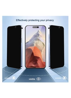 DIGI CORE iPhone Tempered Glass 3 Pack Privacy Screen Protector Set For iPhone 14 6.1 Inch Anti-Spy Tempered-Glass, Scratch Resistant iPhone Glass Full-Coverage Glass (Privacy, iPhone 14)  - Image 4