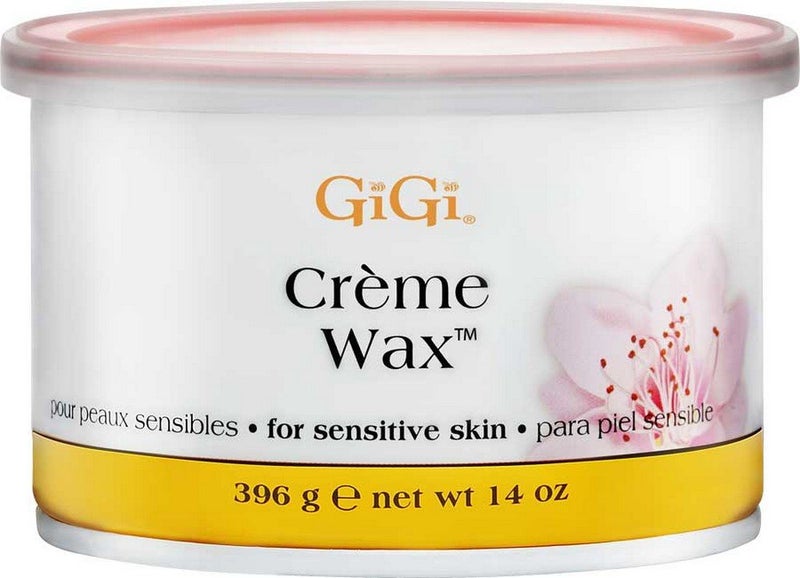 Gigi Creme Wax Hair Removal Can for Sensitive Skin 14 oz Pack of 2
