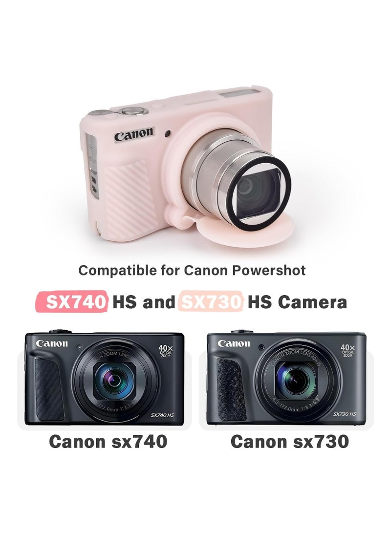 SX730 SX740 Camera Case, Canon PowerShot SX740/SX730 HS Camera Soft Silicone Case - Scratch Resistant Slim Fit Lightweight Case - Image 2