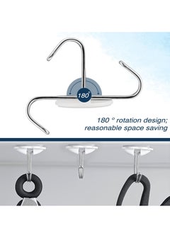 Excefore Round Plastic Hooks, 24 Pcs Small Self Stick Hooks, for Hanging Wall Hooks White Self Adhesive Hooks, Seamless Self Sticky Hook, Waterproof Oil Proof Stainless Hooks, for Kitchen Bathroom Office  - Image 2
