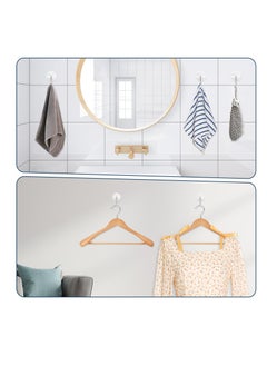 Excefore Round Plastic Hooks, 24 Pcs Small Self Stick Hooks, for Hanging Wall Hooks White Self Adhesive Hooks, Seamless Self Sticky Hook, Waterproof Oil Proof Stainless Hooks, for Kitchen Bathroom Office  - Image 4