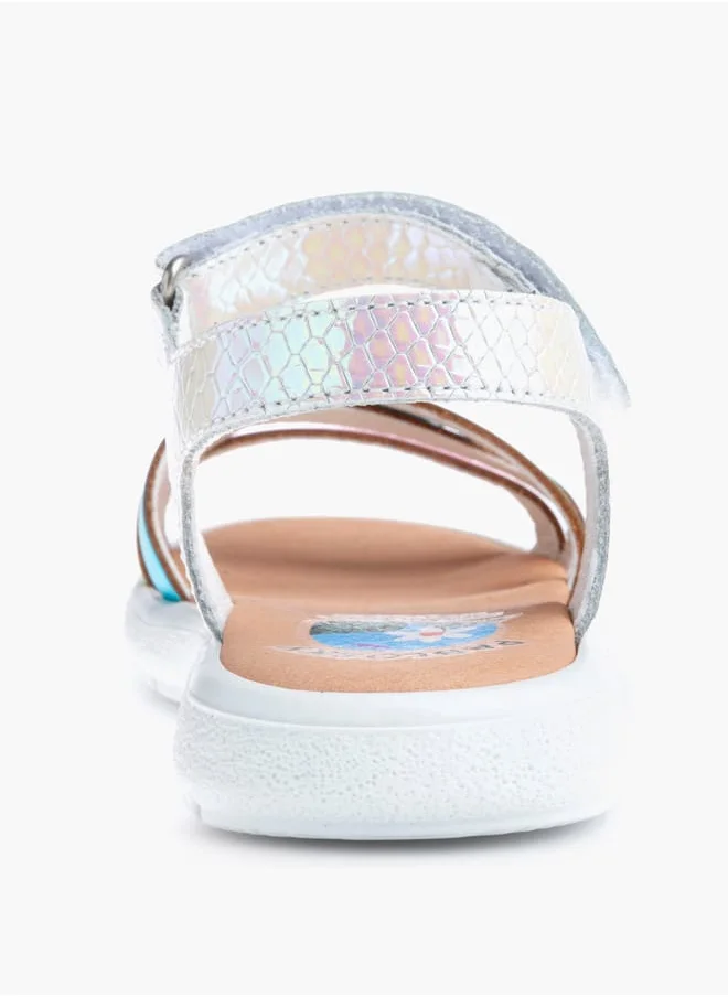 Pablosky Girls' Strappy Sandals with Hook and Loop Closure