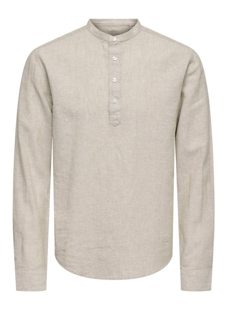 Only & Sons Men's Linen-Cotton Full Sleeve Shirt - Image 3