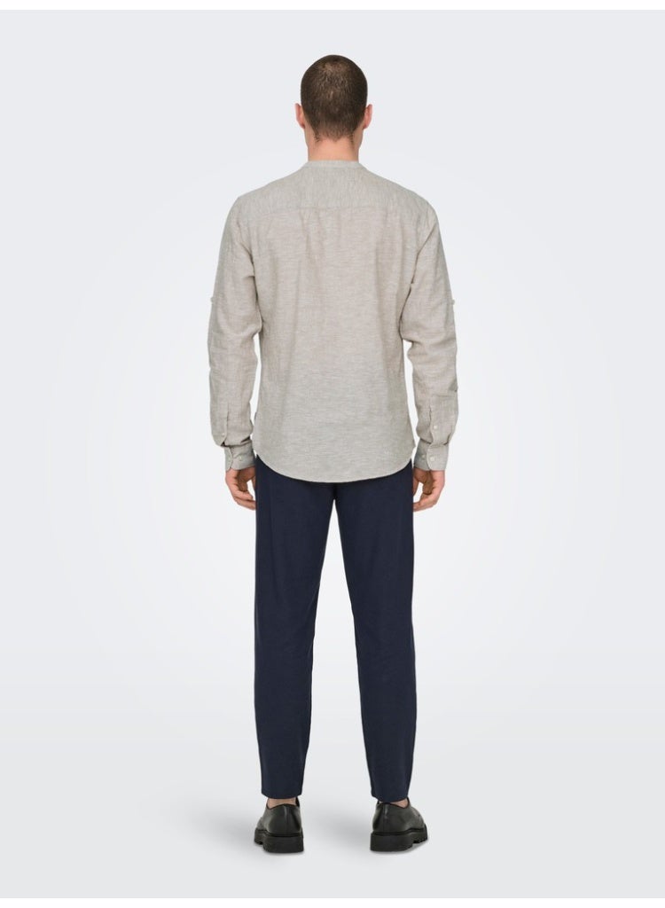 Only & Sons Men's Linen-Cotton Full Sleeve Shirt - Image 5