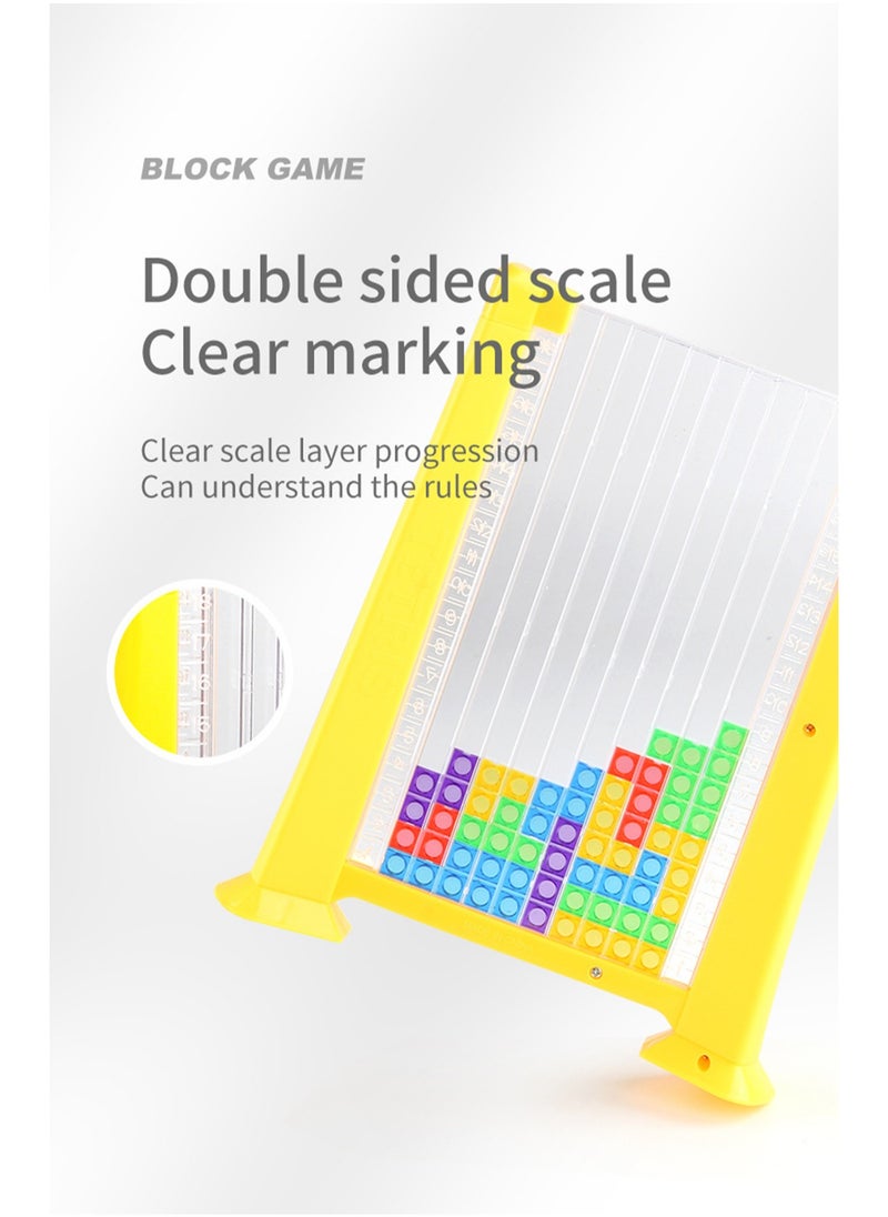 Educational Tetris Block Variety Block Puzzle Tabletop Game Intelligence Clearance Toy (2143 Tetris Puzzle Yellow Color Box)
