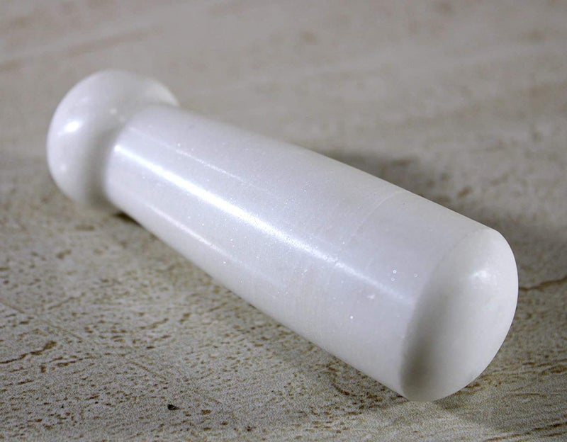 SAMEER SALES Marble Mortar Pestle SetsKharalKhalbattaImam DastaOhkli MusalIdi KalluKhal MusalSpice Grinderokhli MasherSpice Masher for Home White - Image 3