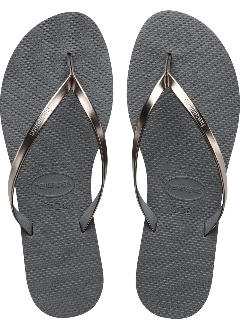 havaianas هافاياناس رمادي معدني فولاذي/جرافيت معدني  - Image 1