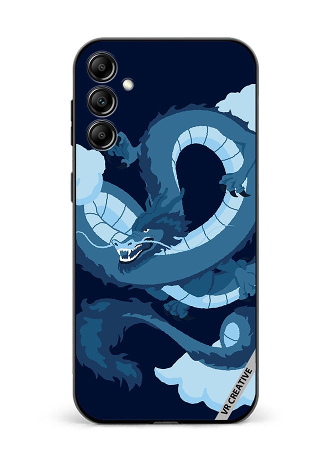 VR CREATIVE Protective Case Cover For Samsung Galaxy M14 Chinese Blue Dragon Design Multicolour - Image 1