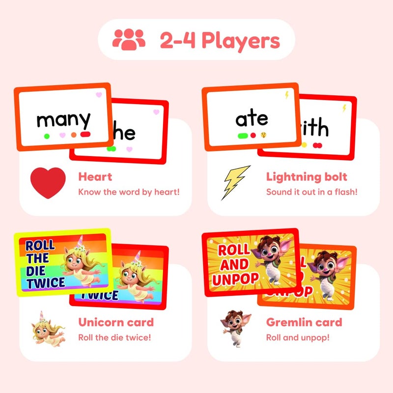 THE FIDGET GAME Sight Words - Reading Flashcards and Pop Fidget Toys for Kids K to Second Grade - Learning Activities and Games for High-Frequency Dolch Sight Words - Includes Mats and Dice - Image 4