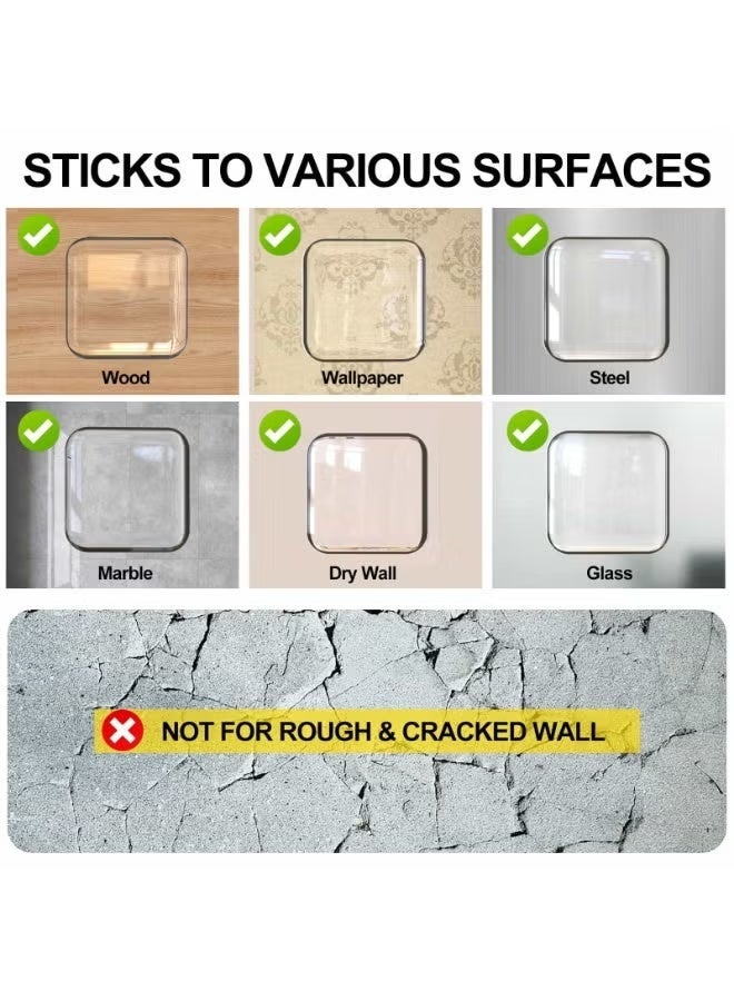 12 قطعة من واقيات الأبواب لحماية الجدران، واقيات مقابض الأبواب المصنوعة من السيليكون مع لاصق قوي ذاتي اللصق، مصدات أبواب سميكة محسّنة وقابلة لإعادة الاستخدام، مثالية لحماية الجدران وتقليل الضوضاء (شفافة). - Image 5