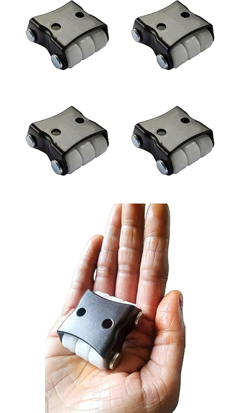Castor Wheel for FurnitureHeavy Duty 6X Small Mini Fix Moving Wheel Caster 150kg Load Capacity Black White Pack of 4  - Image 3