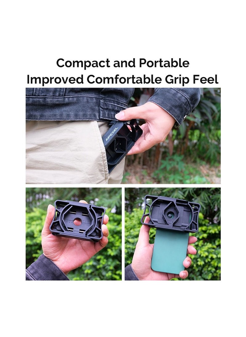 APEXEL - Universal Telescope Phone Adapter for Monoculars Binoculars Microscope with 23mm-50mm Eyepiece Diameter Adjustable Smartphone Holder Clip for Telescope - Image 1