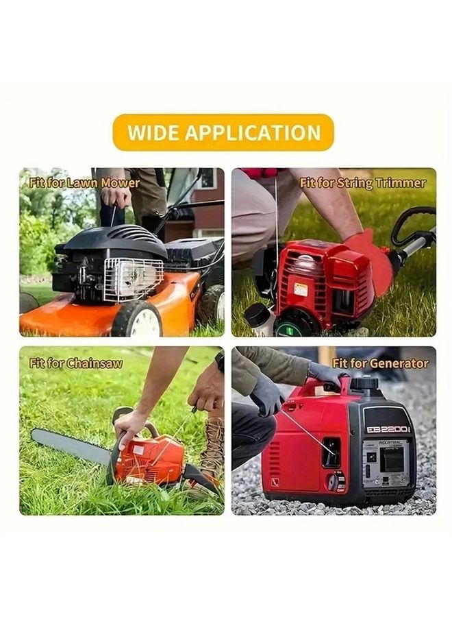 Lawn Mower Starter Pull String Handle 4pcs Universal Garden Machinery Parts Black Durable Plastic For Indoor Outdoor Garden Tools - Image 5