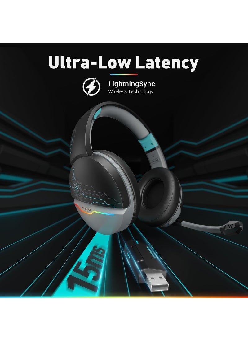 NUBWO - NUBWO G08 Bluetooth 2.4Ghz Dual Wireless Gaming Headset With Microphone For PS5, PS4, PC, Mobile - Image 1