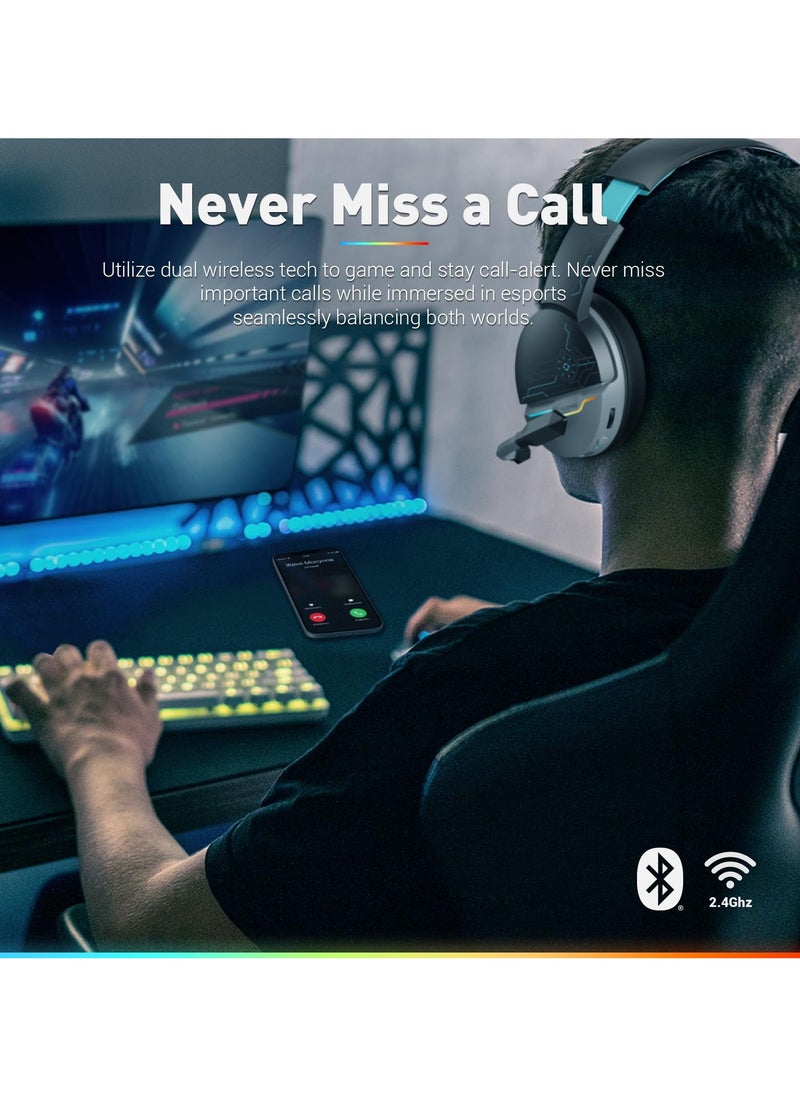 NUBWO - NUBWO G08 Bluetooth 2.4Ghz Dual Wireless Gaming Headset With Microphone For PS5, PS4, PC, Mobile - Image 1