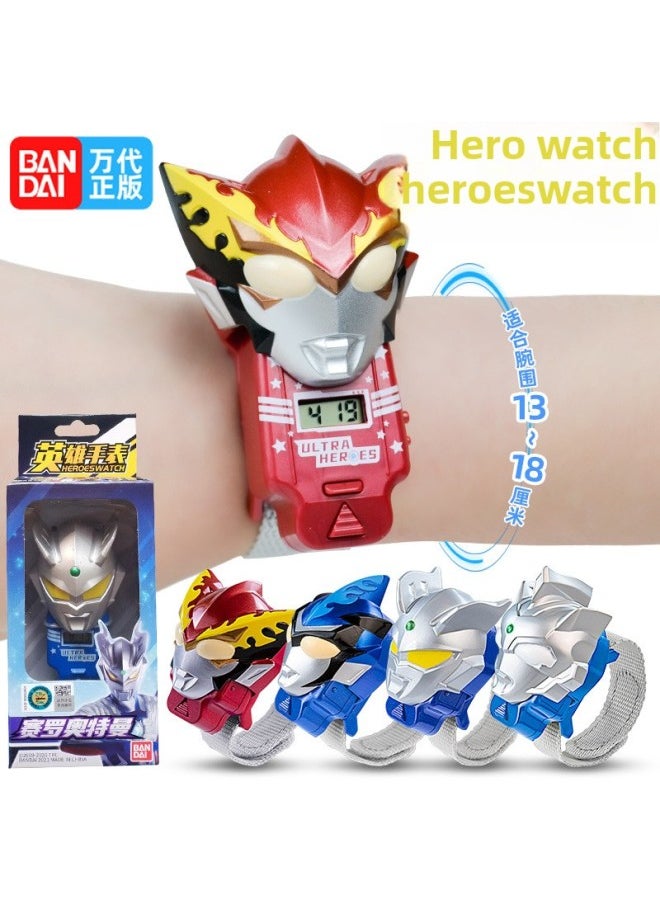 Generic - Bandai Ultraman Hero Watch Cartoon Electronic Watch Cerozeta Rosso Bruteraga Children's Toys-Specifications:22713 Zeta Altman Hero Watch - Image 1