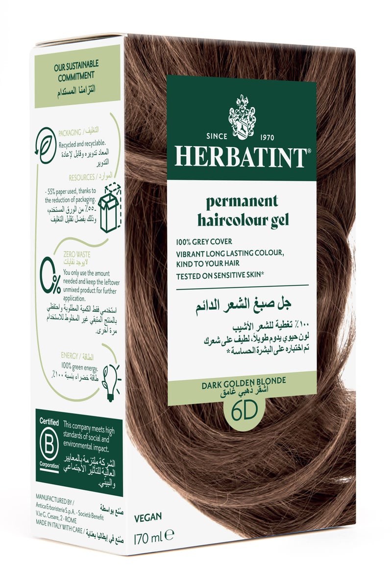 Herbatint Hair Color 6D Golden Blonde - Image 3