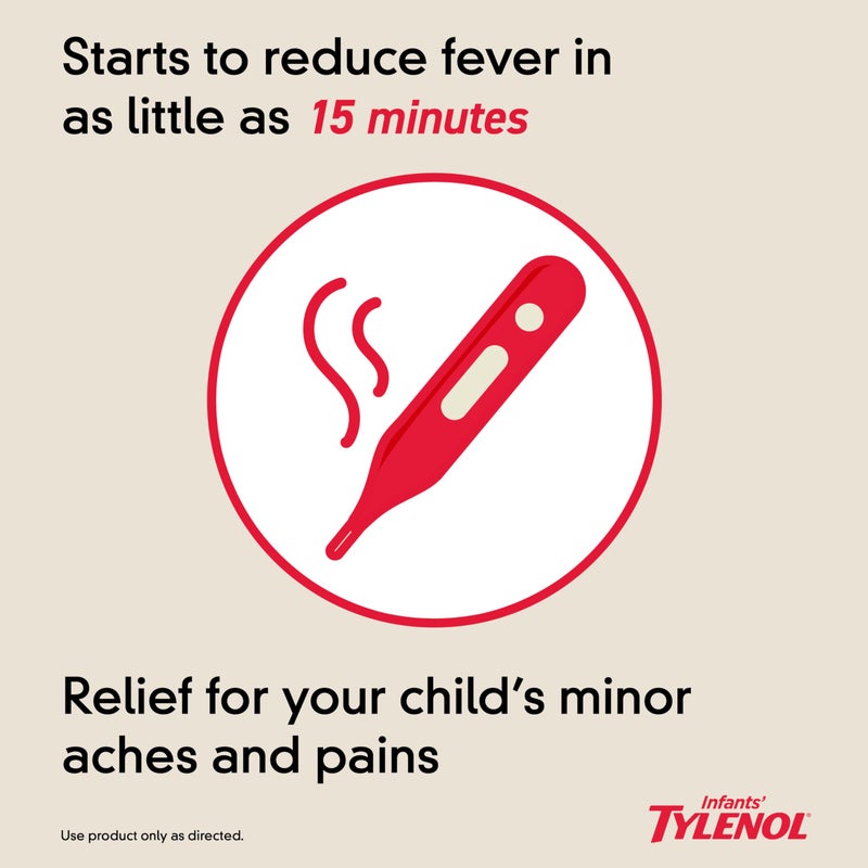 Tylenol دواء سائل للأطفال من تايلينول أسيتامينوفين، بنكهة العنب، 2 أونصة سائلة - Image 4