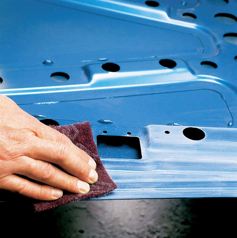 Cubitron Scotch-Brite Primer Prep Scuff 07747, Aluminum Oxide, 15' Length x 4-3/4" Width, Maroon - Image 2
