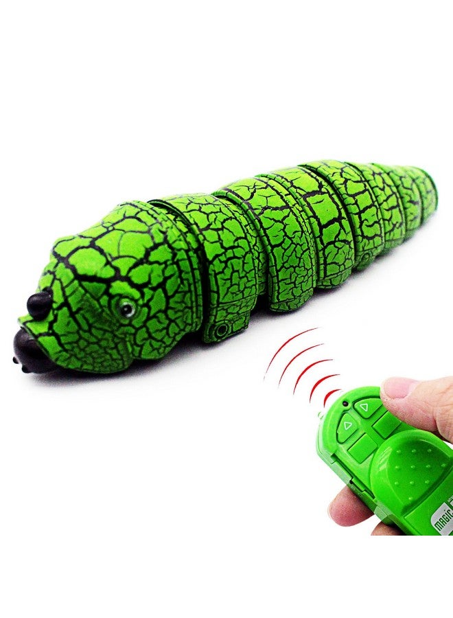 Tipmant Rc Bug Remote Control Worm Realistic Caterpillar Inchworm Electronic Animal Toys Fake Insect Car Vehicle Kids Birthday Gifts (Green) - Image 1