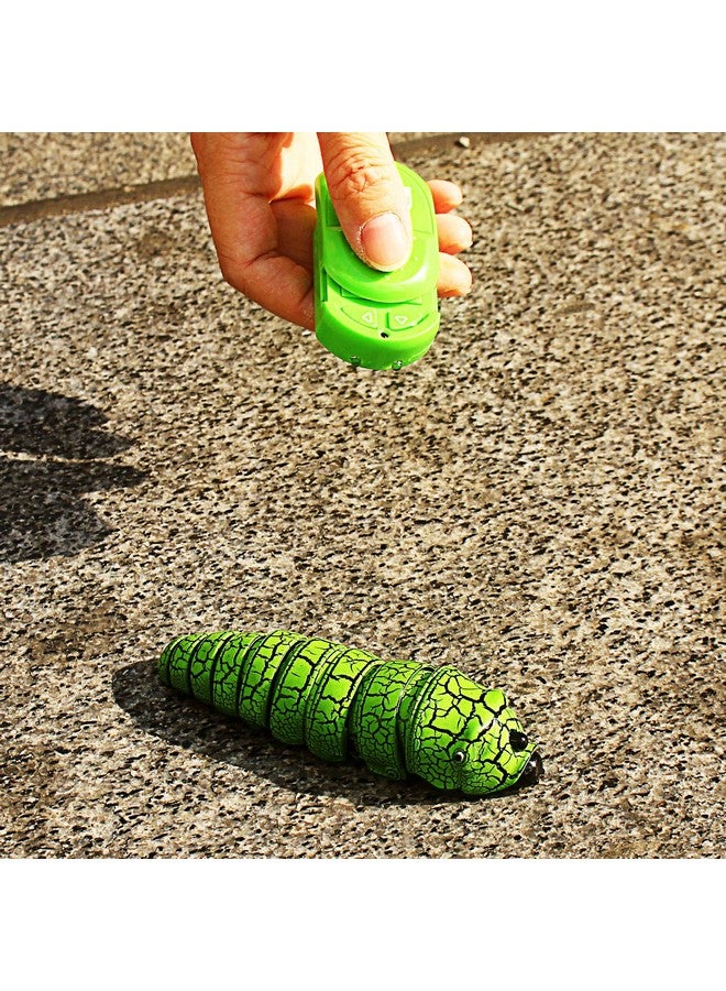 Tipmant Rc Bug Remote Control Worm Realistic Caterpillar Inchworm Electronic Animal Toys Fake Insect Car Vehicle Kids Birthday Gifts (Green) - Image 3