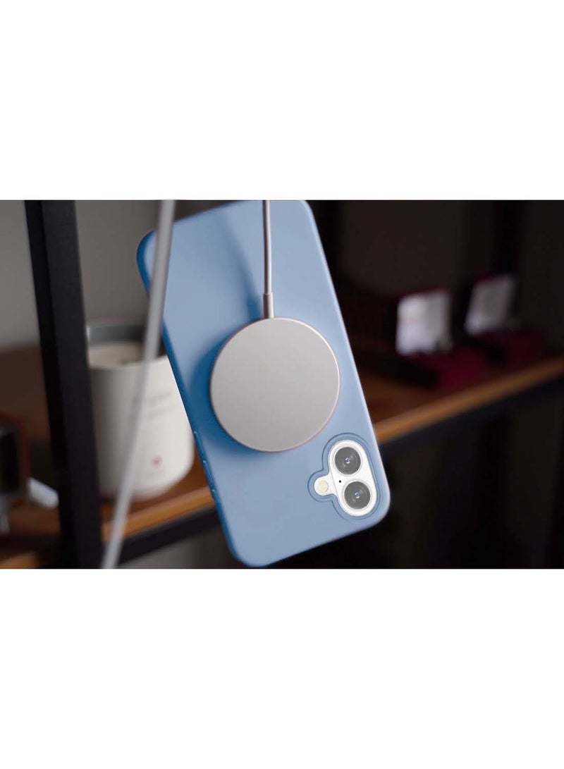 دبليو تيك غطاء جراب سيليكون سائل بريميوم من ابل ايفون 16 2024 - أزرق صخري - Image 5