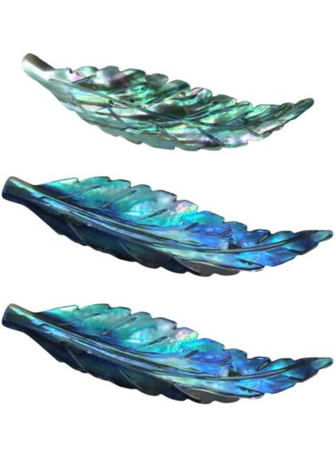 klarako 3 Pcs Natural Abalone Shell Pendant Feather Shape Loose Bead for Jewelry Making - Image 1