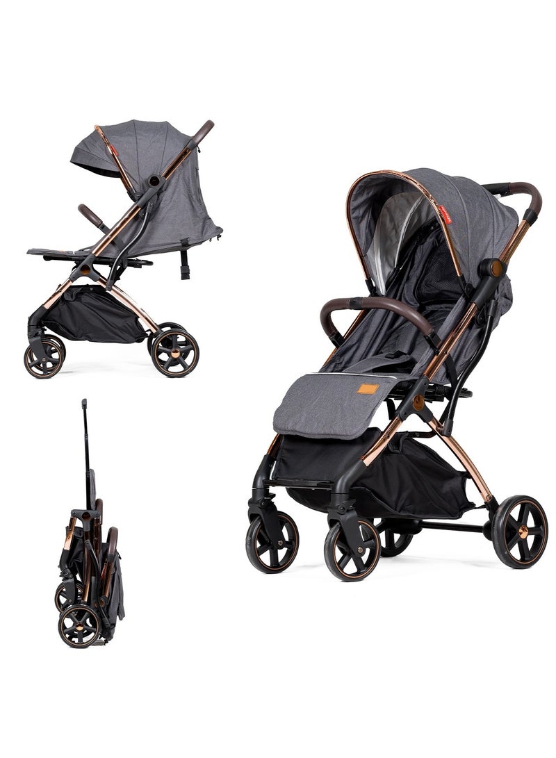 Kidilo Ultra Luxury & Lightweight Compact Travel Stroller â€“ Comfortable, Foldable Stroller for Infants & Toddlers Up to 5 Years | Perfect Baby Travel Gear, Umbrella Baby Stroller - Image 1