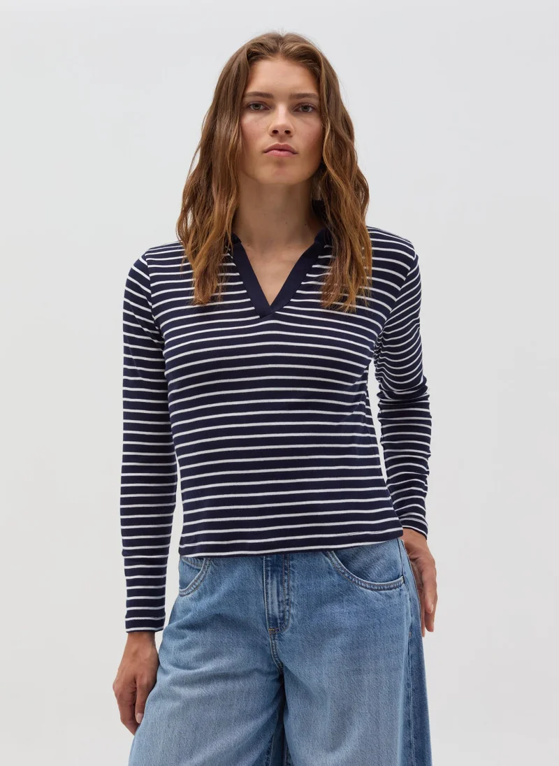 Ovs Ovs Long-Sleeved T-Shirt With Polo Neck