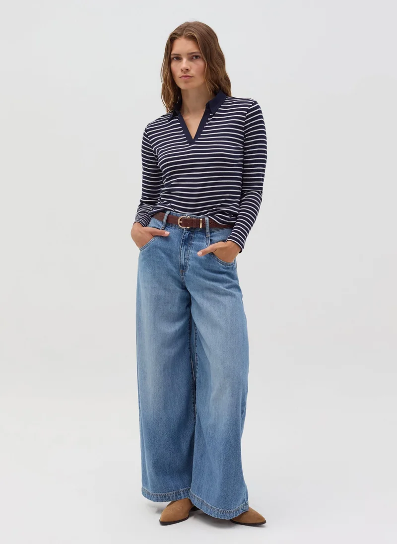 Ovs Ovs Long-Sleeved T-Shirt With Polo Neck