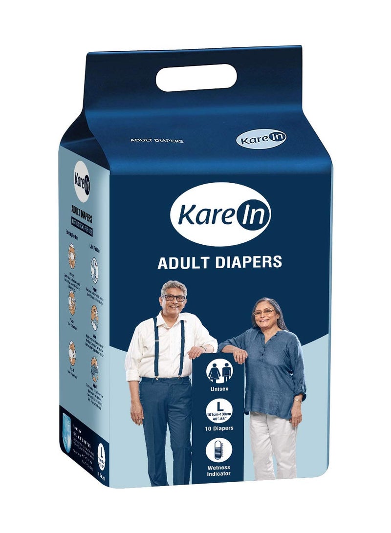 KareIn حفاضات كارين للكبار، مقاس كبير - كبير جدًا، 80 قطعة / 8 عبوات - Image 3